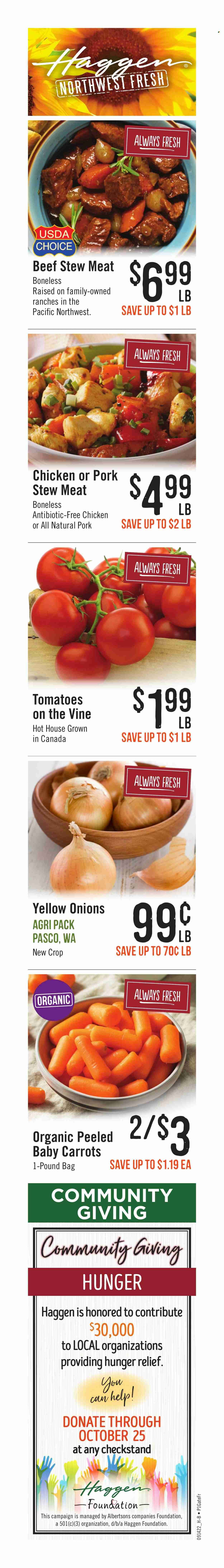 Haggen (WA) Weekly Ad Flyer Specials September 14 to September 27, 2022