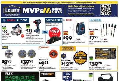 Lowe's Weekly Ad Flyer Specials September 12 to September 23, 2022