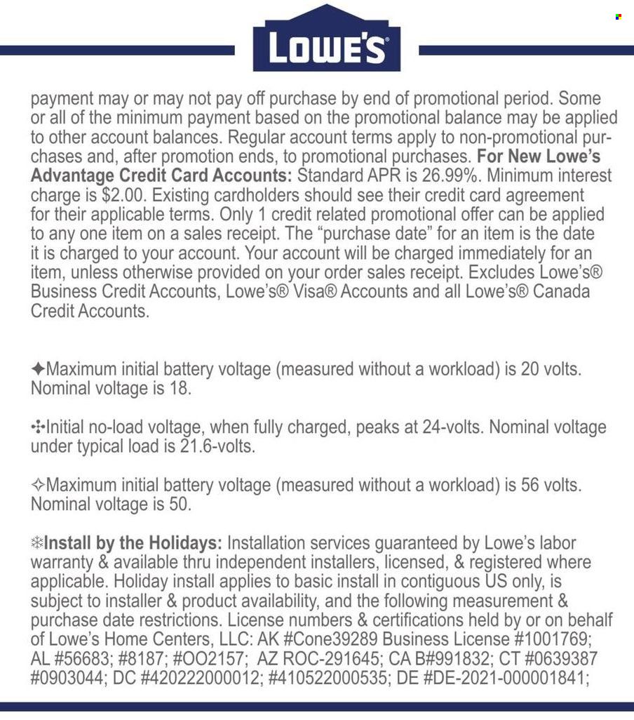 Lowe's Weekly Ad Flyer Specials September 15 to September 21, 2022