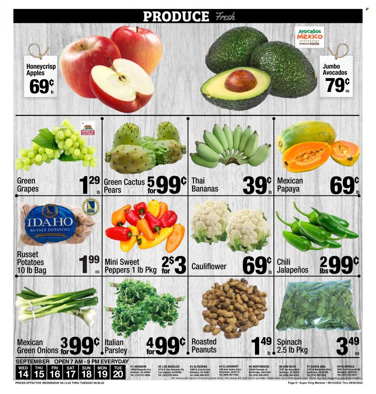 Super King Markets (CA) Weekly Ad Flyer Specials September 14 to September 20, 2022