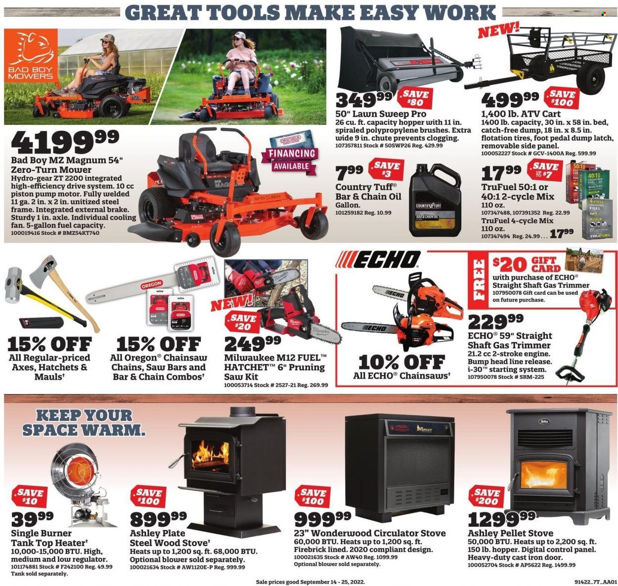 Orscheln Farm and Home (IA, IN, KS, MO, NE, OK) Weekly Ad Flyer Specials September 14 to September 25, 2022