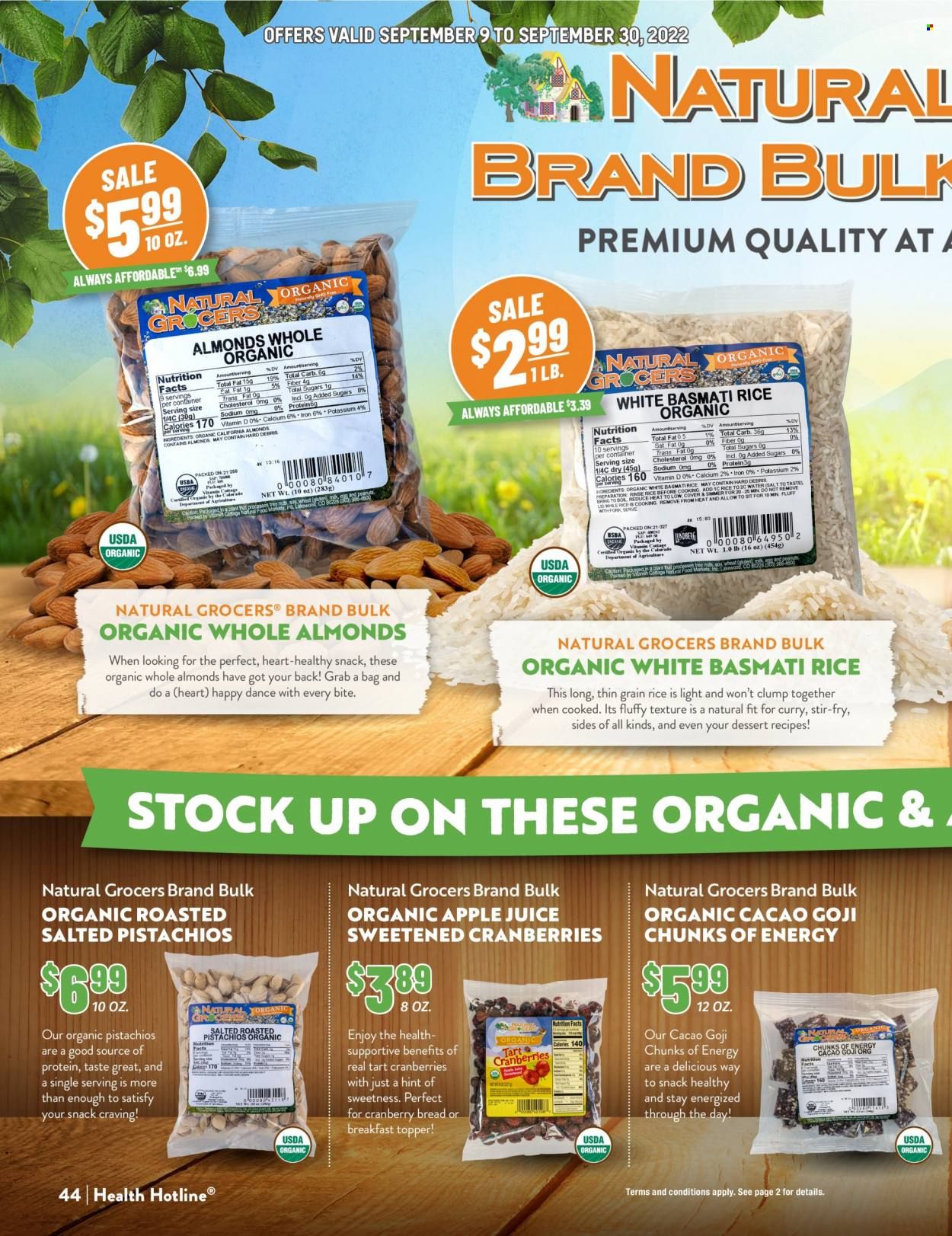 Natural Grocers Weekly Ad Flyer Specials September 9 to September 30, 2022
