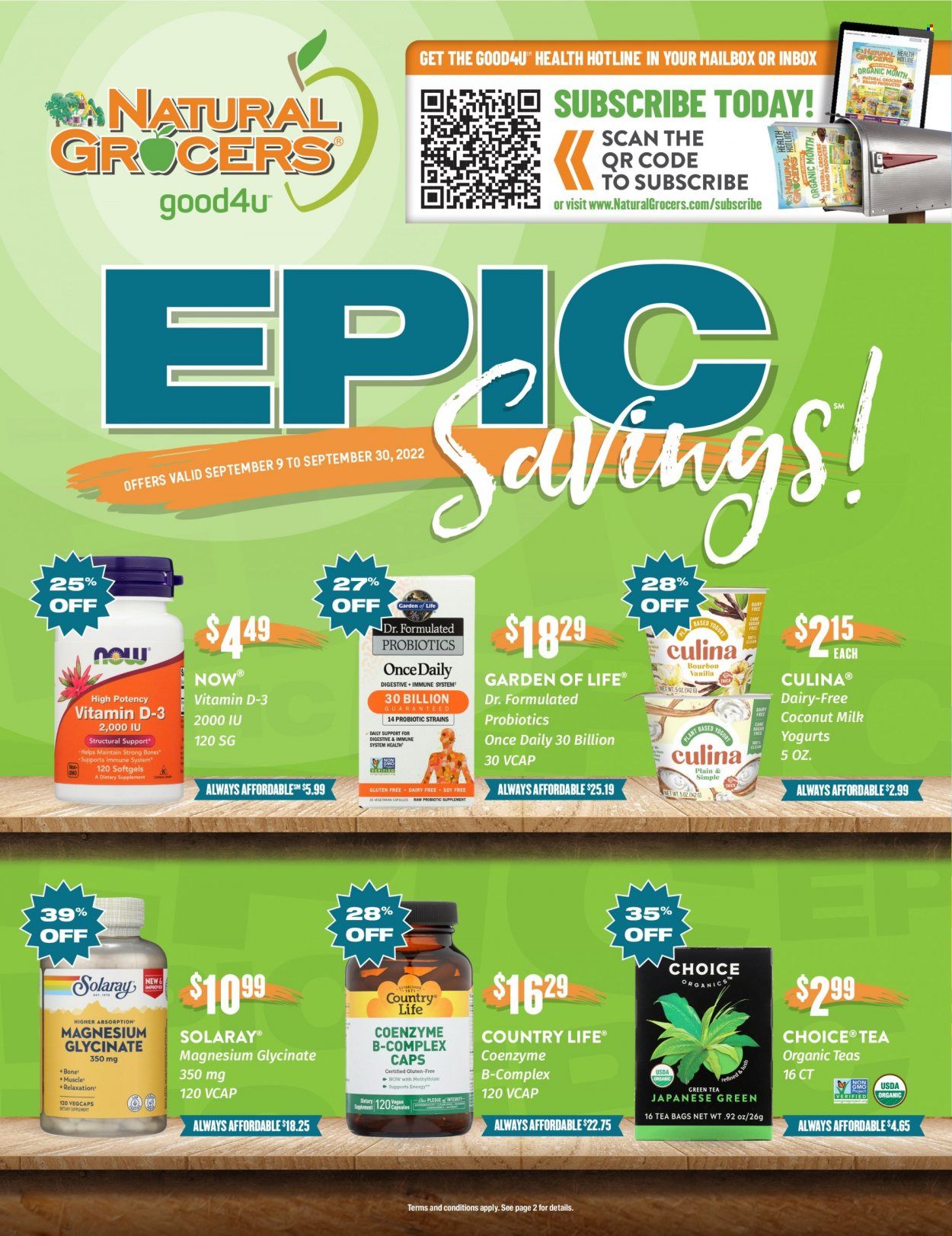 Natural Grocers Weekly Ad Flyer Specials September 9 to September 30, 2022
