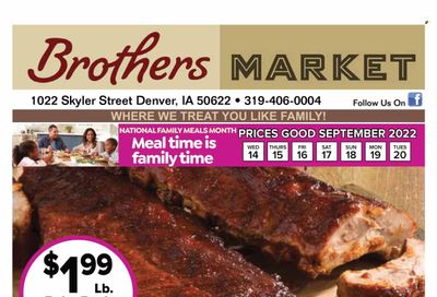 Brothers Market (IA, KS, MO) Weekly Ad Flyer Specials September 14 to September 20, 2022