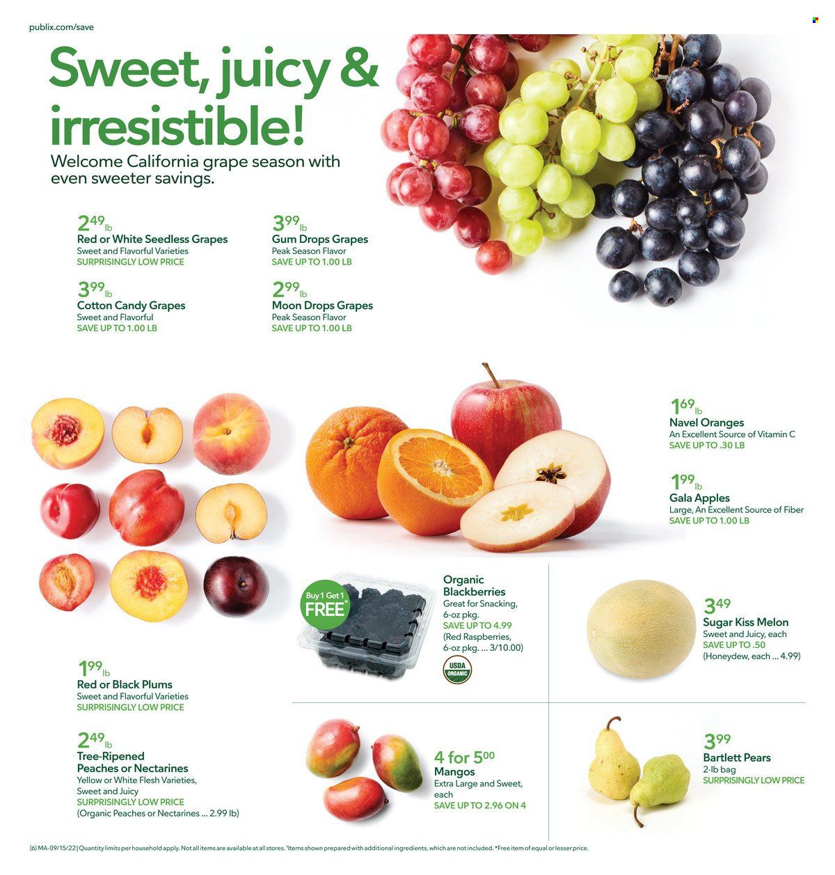 Publix (AL, FL, GA, NC, SC, TN) Weekly Ad Flyer Specials September 15 to September 21, 2022