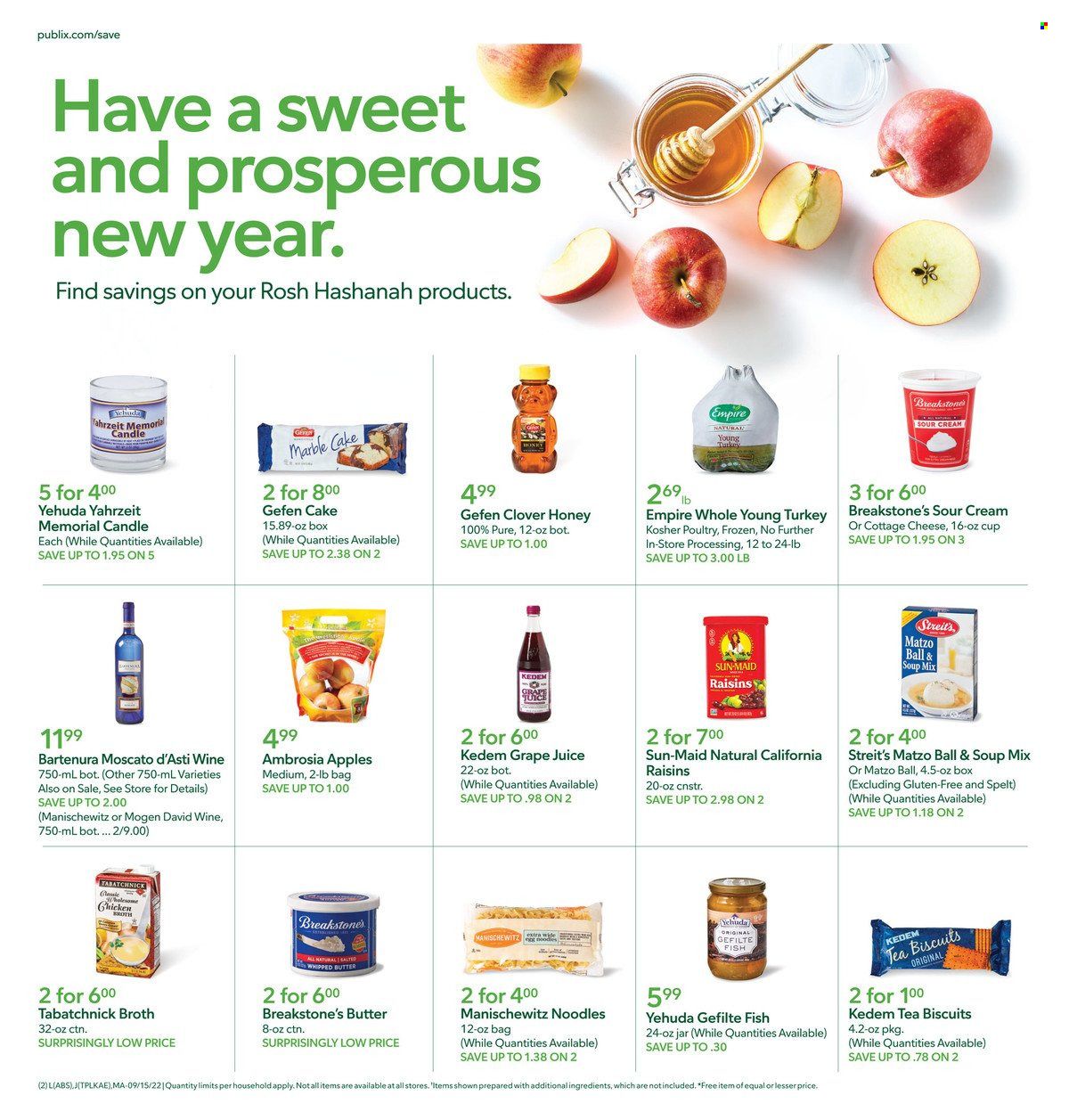 Publix (AL, FL, GA, NC, SC, TN) Weekly Ad Flyer Specials September 15 to September 21, 2022