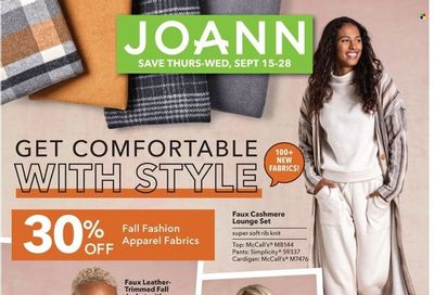 JOANN Weekly Ad Flyer Specials September 15 to September 28, 2022