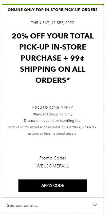 JOANN Weekly Ad Flyer Specials September 17 to September 17, 2022