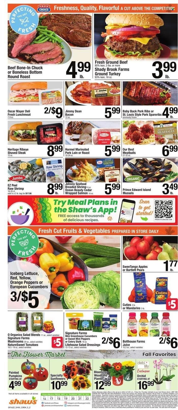Shaw’s (MA, ME, NH, RI, VT) Weekly Ad Flyer Specials September 16 to September 22, 2022