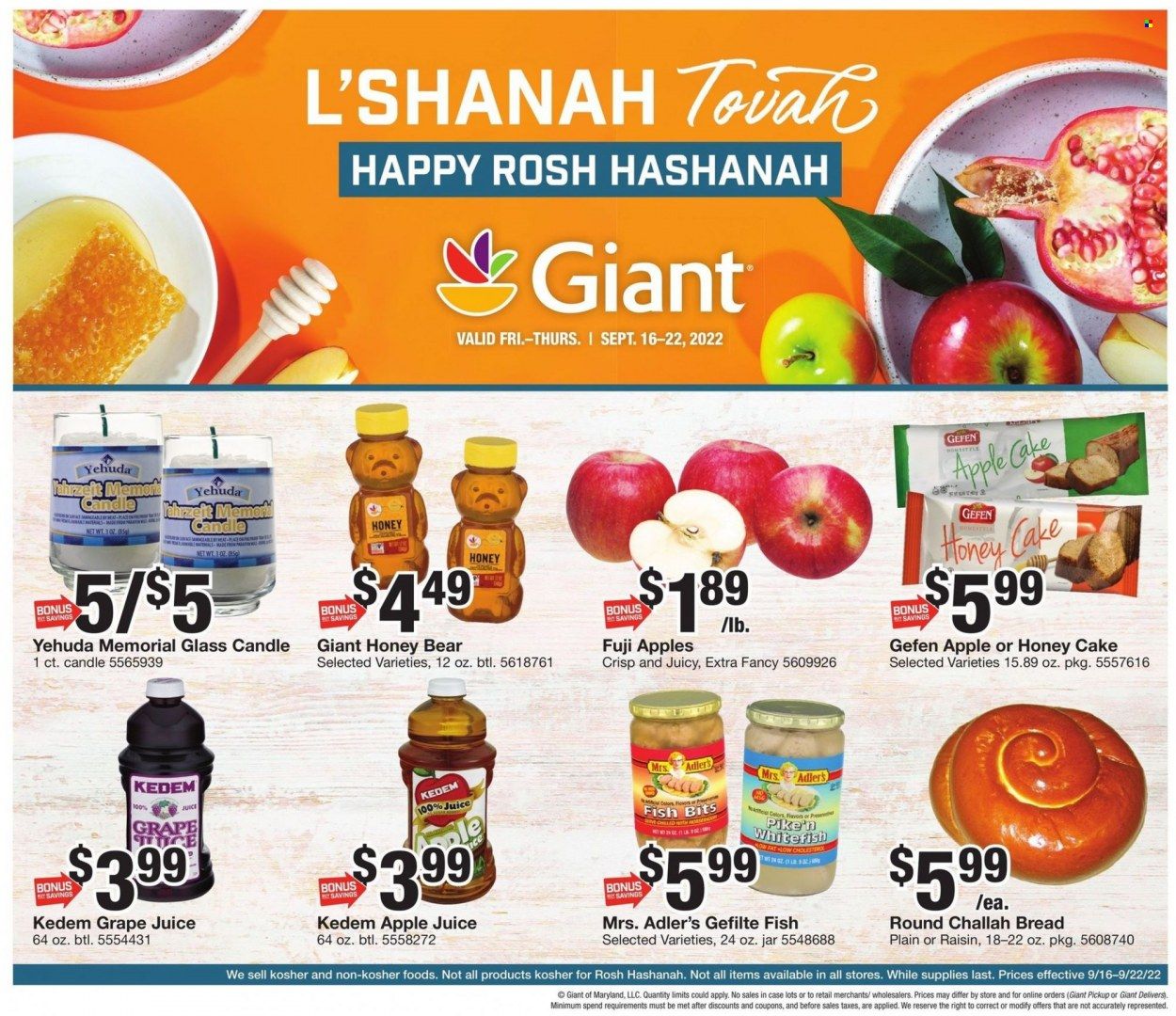 Giant Food (DE, MD, VA) Weekly Ad Flyer Specials September 16 to September 22, 2022