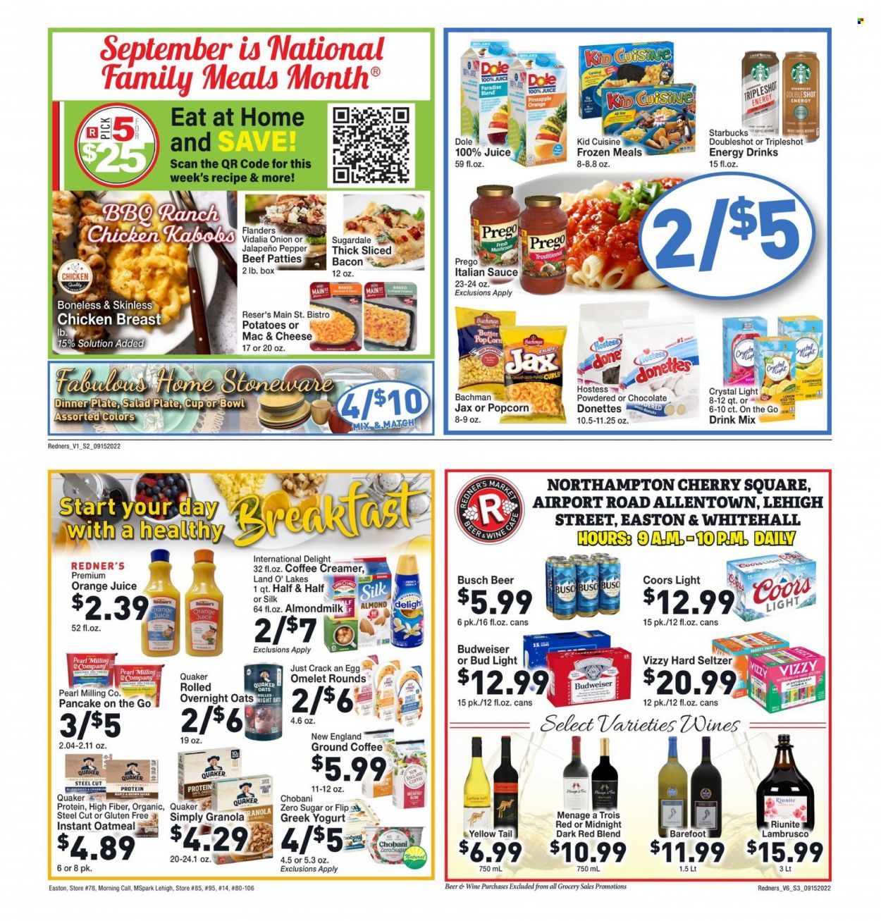Redner's Markets (DE, MD, PA) Weekly Ad Flyer Specials September 15 to September 21, 2022