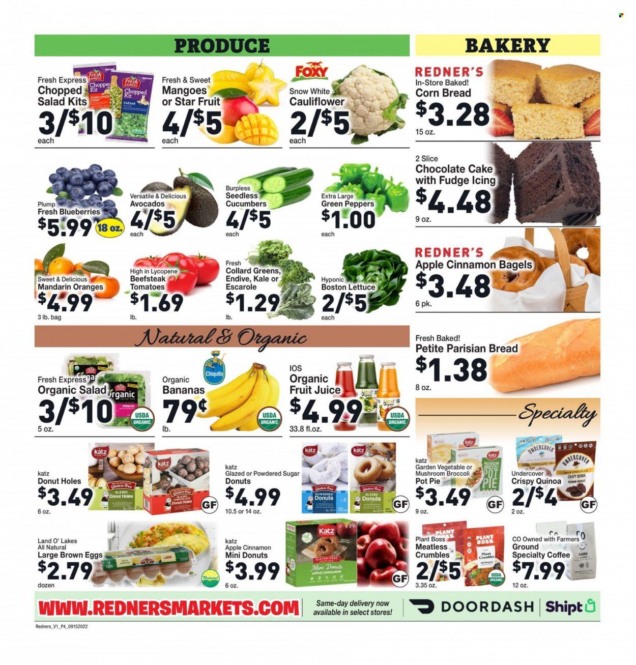 Redner's Markets (DE, MD, PA) Weekly Ad Flyer Specials September 15 to September 21, 2022