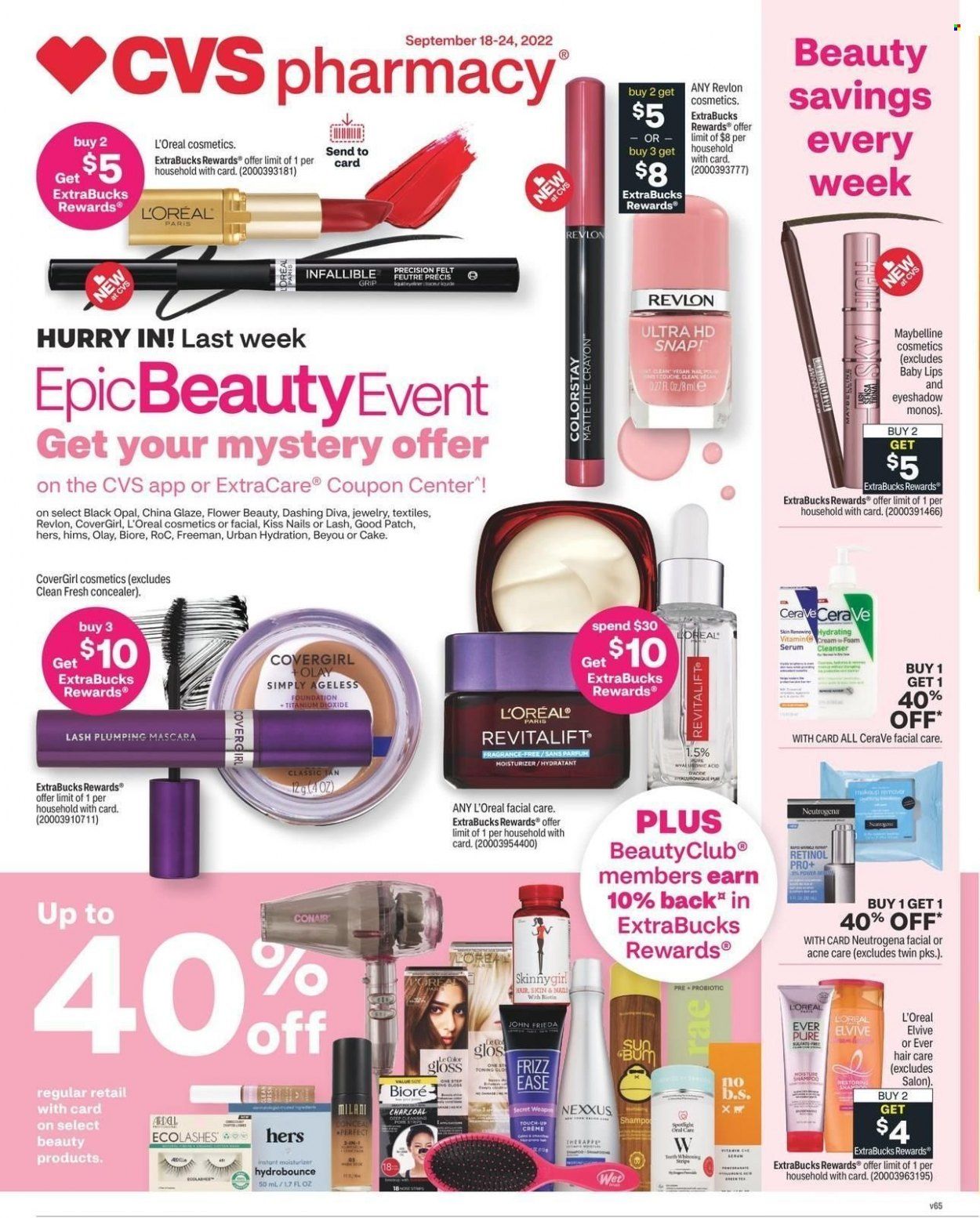 CVS Pharmacy Weekly Ad Flyer Specials September 18 to September 24, 2022