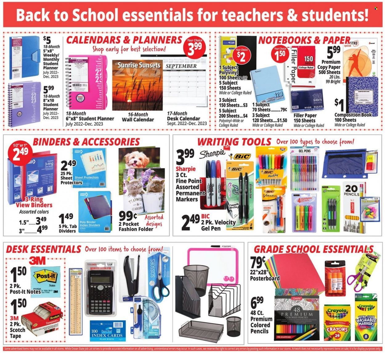 Ocean State Job Lot (CT, MA, ME, NH, NJ, NY, RI, VT) Weekly Ad Flyer Specials September 15 to September 21, 2022
