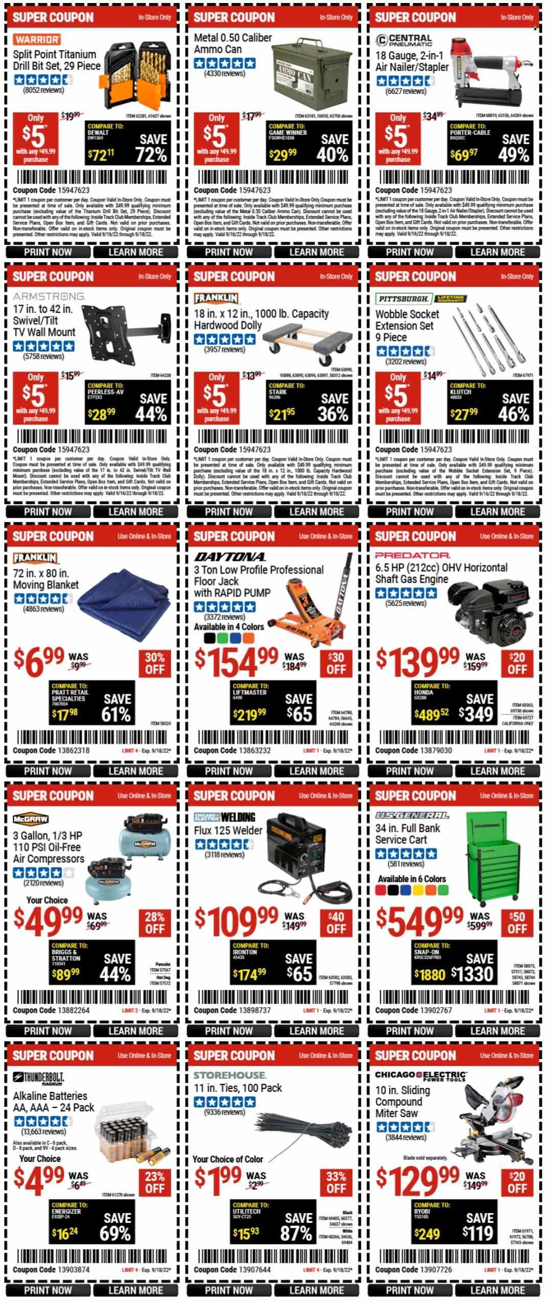 Harbor Freight Weekly Ad Flyer Specials September 16 to September 18, 2022