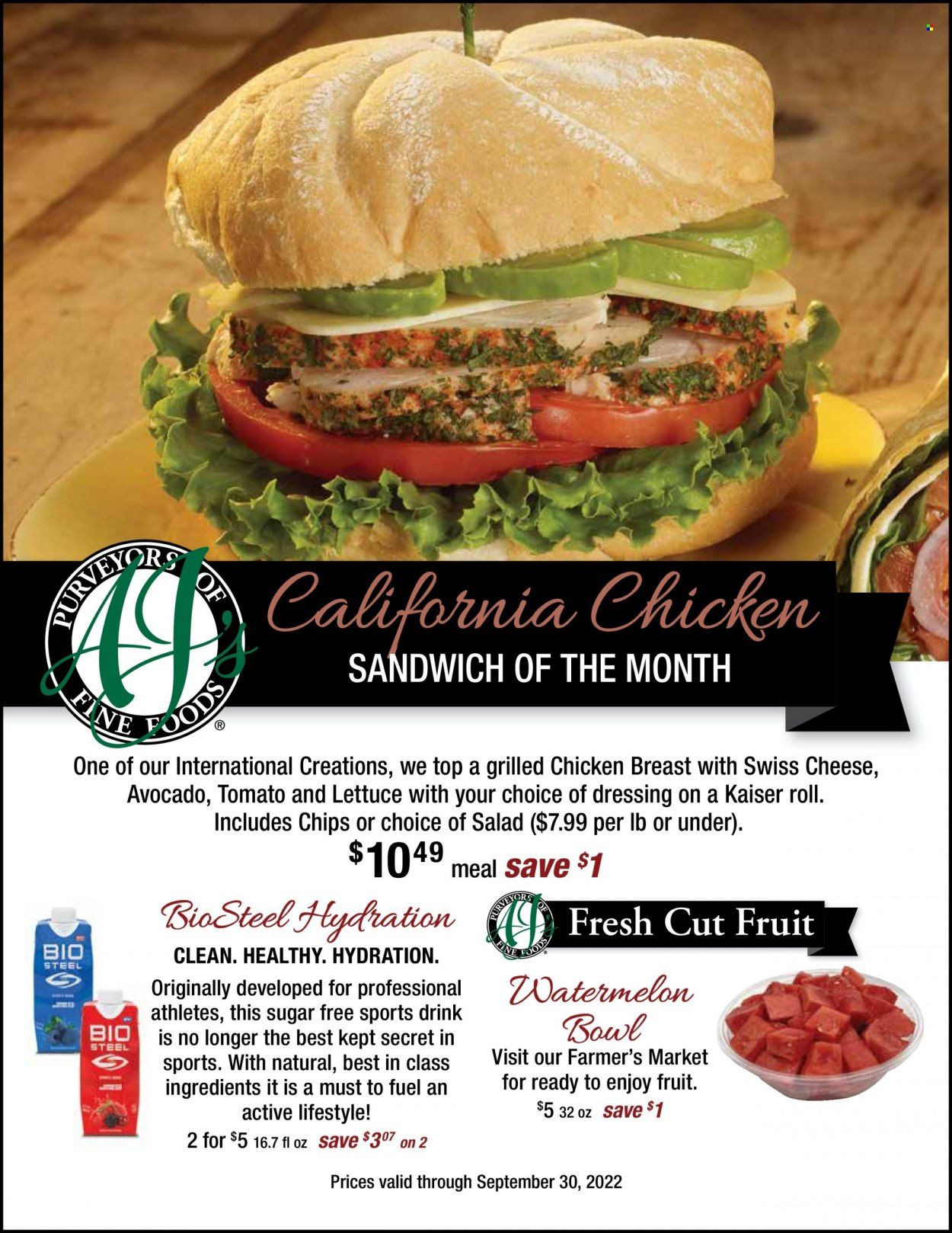 AJ's Fine Foods (AZ) Weekly Ad Flyer Specials September 1 to September 30, 2022