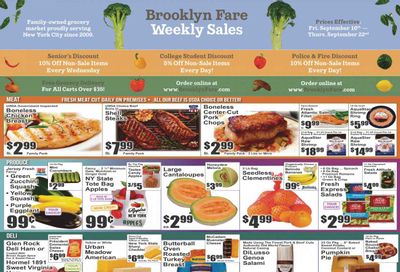 Brooklyn Fare (NY) Weekly Ad Flyer Specials September 16 to September 22, 2022