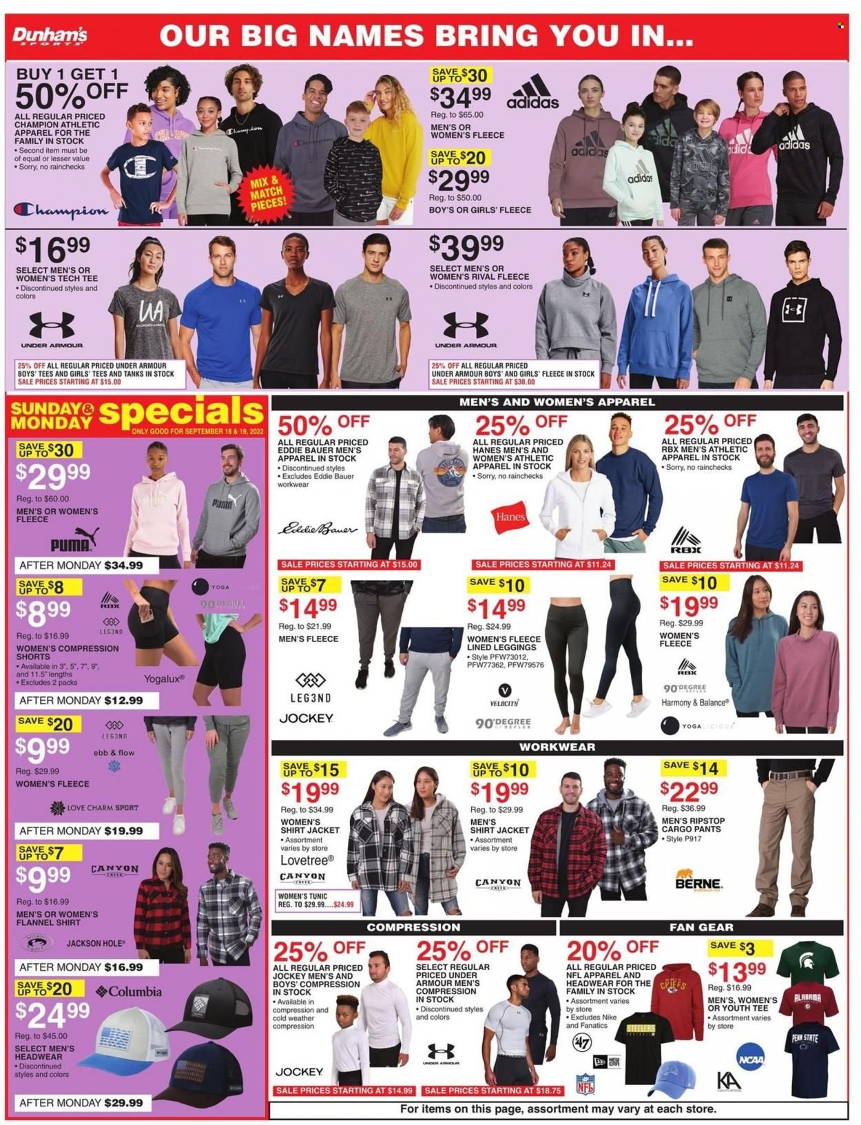 Dunham's Sports Weekly Ad Flyer Specials September 17 to September 22, 2022