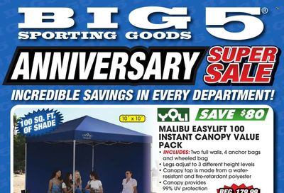 Big 5 (AZ, CA, CO, ID, NM, OR, UT, WA) Weekly Ad Flyer Specials September 16 to September 22, 2022