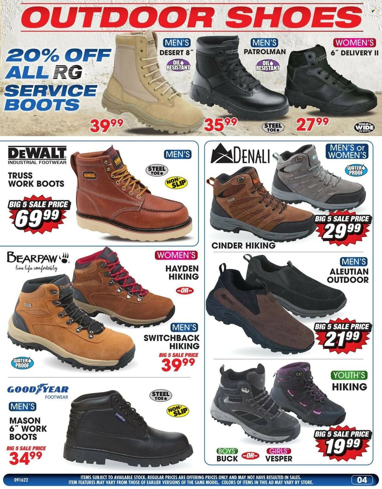 Big 5 (AZ, CA, CO, ID, NM, OR, UT, WA) Weekly Ad Flyer Specials September 16 to September 22, 2022