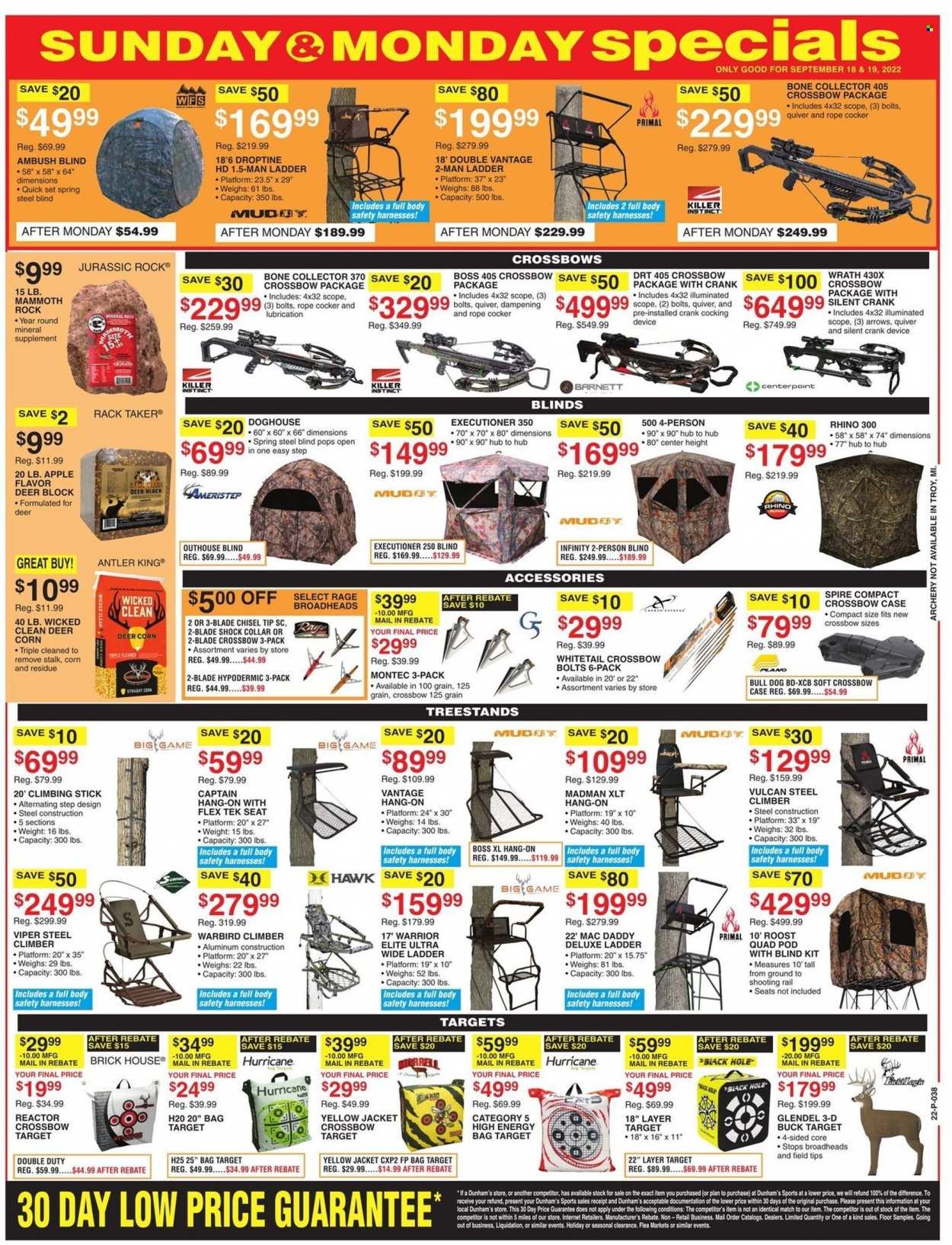 Dunham's Sports (MI) Weekly Ad Flyer Specials September 17 to September 22, 2022