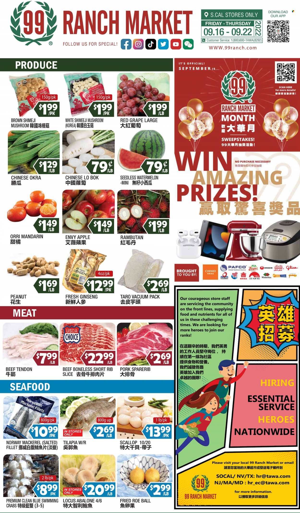 99 Ranch Market (40, CA) Weekly Ad Flyer Specials September 16 to September 22, 2022