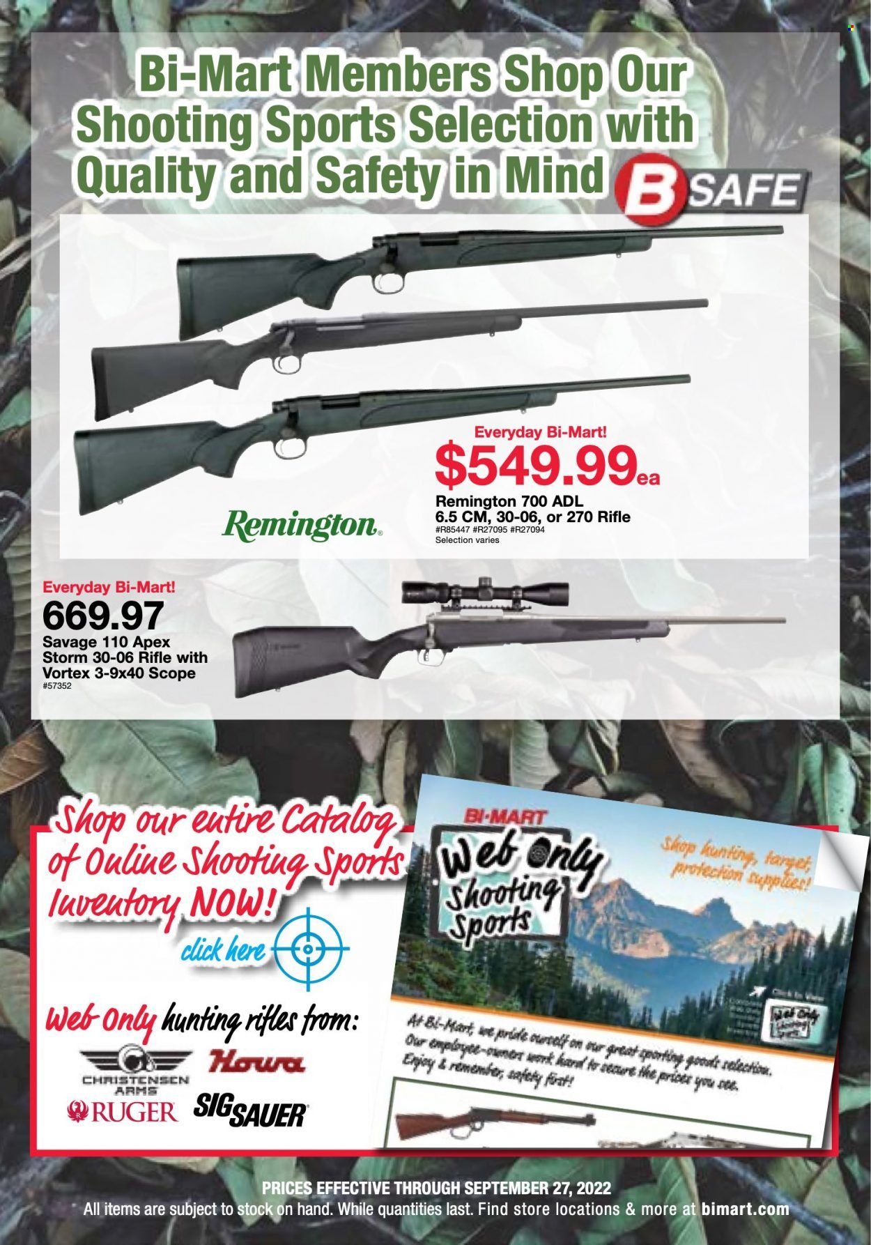 Bi-Mart (ID, OR, WA) Weekly Ad Flyer Specials September 16 to September 27, 2022