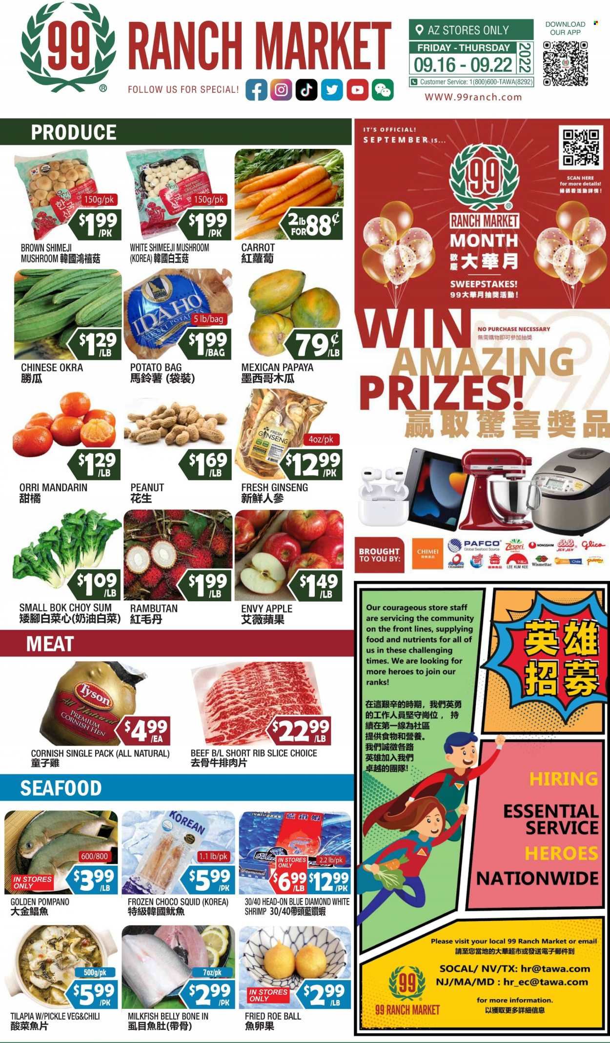 99 Ranch Market (19) Weekly Ad Flyer Specials September 16 to September 22, 2022