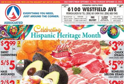 Associated Supermarkets (NY) Weekly Ad Flyer Specials September 16 to September 22, 2022
