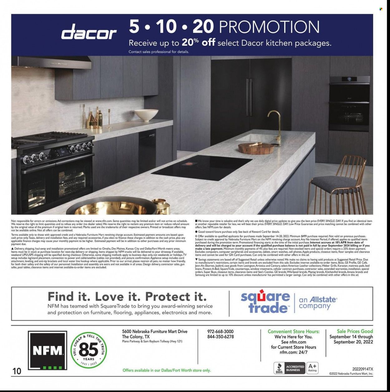 Nebraska Furniture Mart (IA, KS, NE, TX) Weekly Ad Flyer Specials September 14 to September 20, 2022