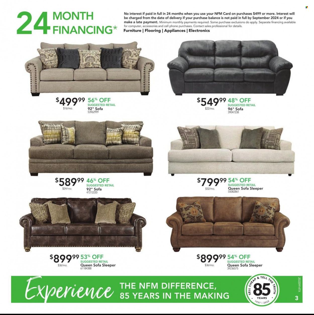 Nebraska Furniture Mart (IA, KS, NE, TX) Weekly Ad Flyer Specials September 14 to September 20, 2022