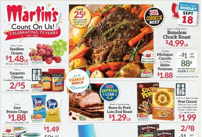Martin’s (IN, MI) Weekly Ad Flyer Specials September 18 to September 24, 2022