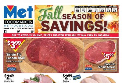 Met Foodmarkets Weekly Ad Flyer Specials September 18 to September 24, 2022