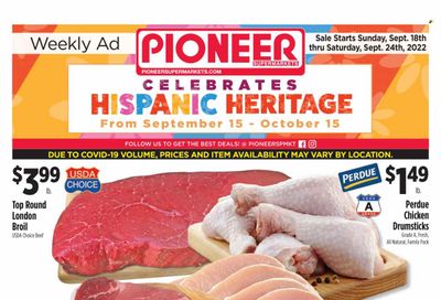 Pioneer Supermarkets (NJ, NY) Weekly Ad Flyer Specials September 18 to September 24, 2022