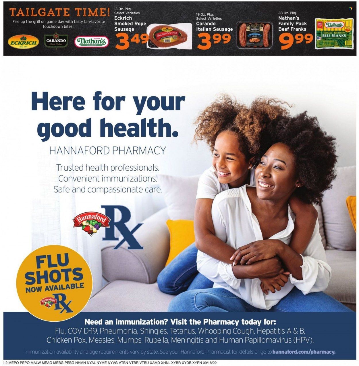 Hannaford (NY) Weekly Ad Flyer Specials September 18 to September 24, 2022