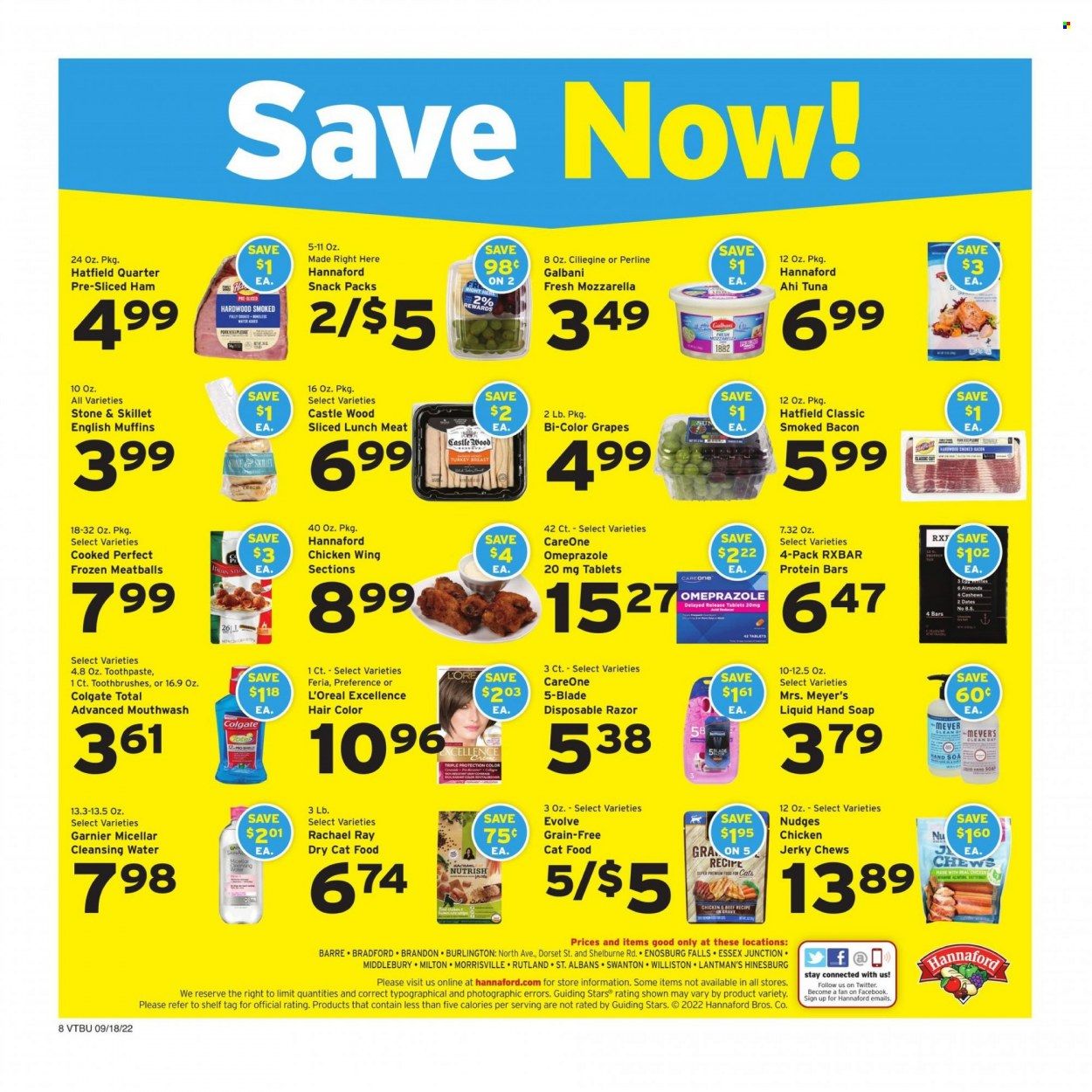 Hannaford (VT) Weekly Ad Flyer Specials September 18 to September 24, 2022