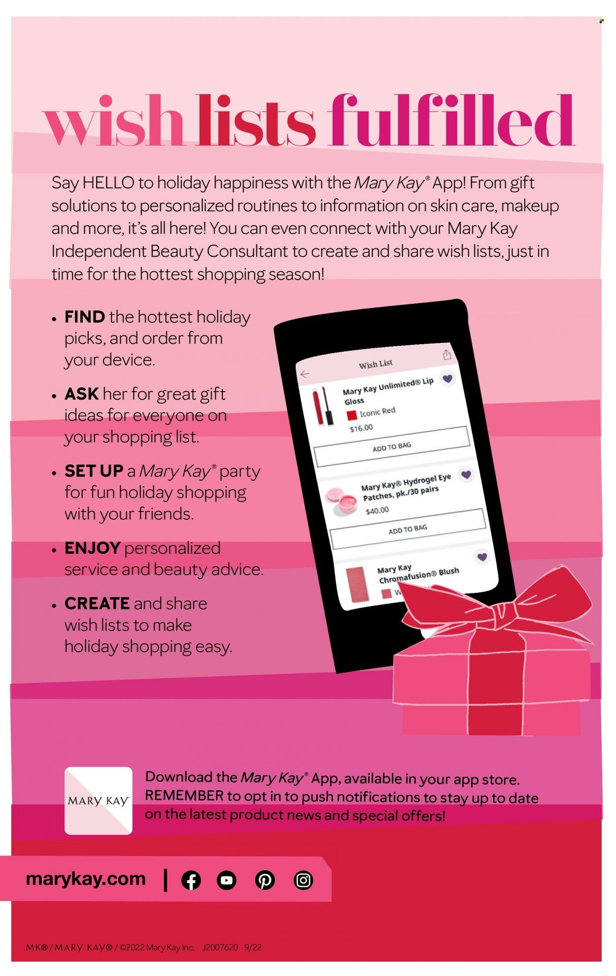 Mary Kay Weekly Ad Flyer Specials September 16 to November 15, 2022