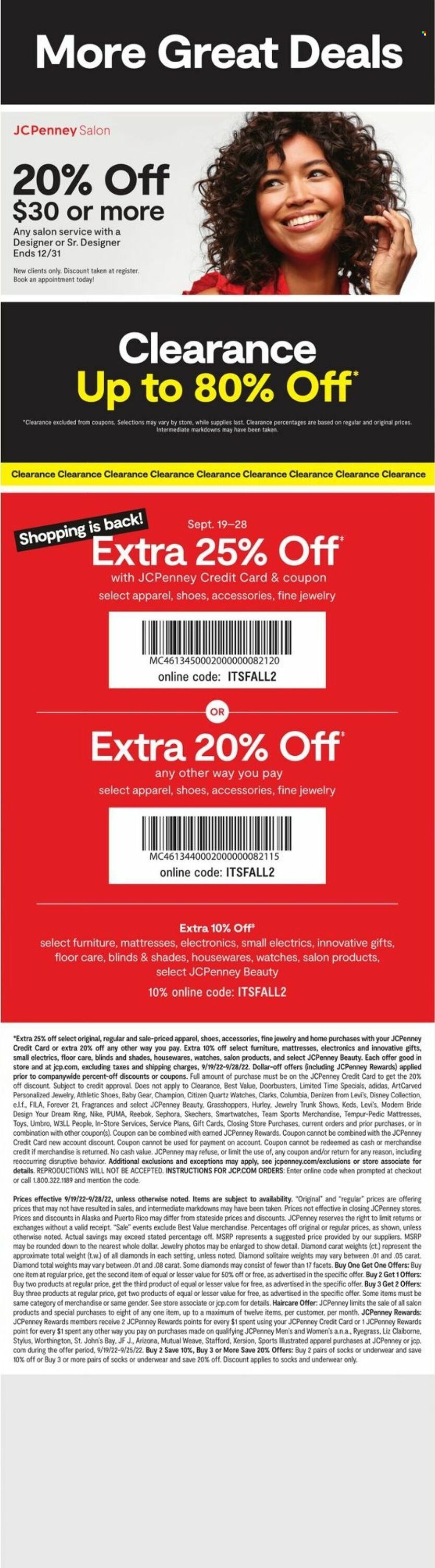 JCPenney Weekly Ad Flyer Specials September 19 to September 28, 2022