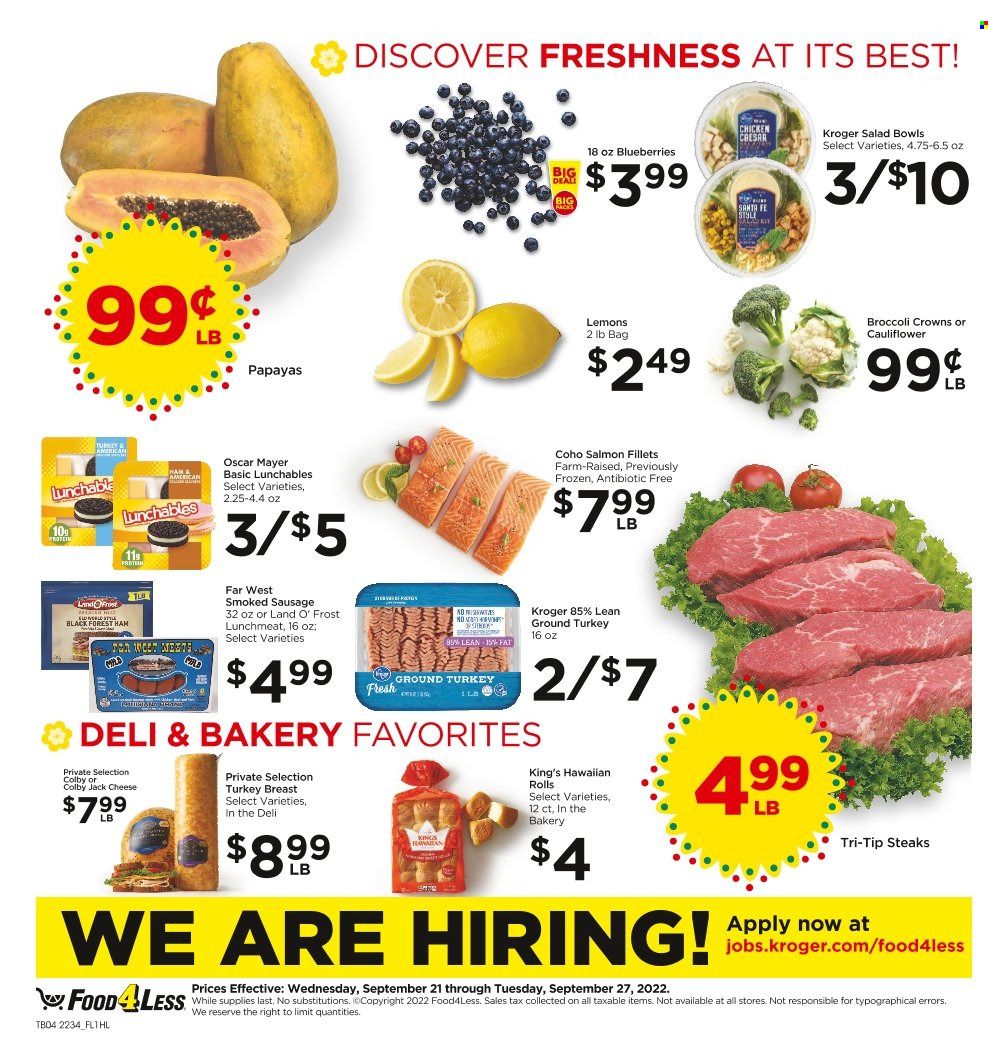 Food 4 Less (CA) Weekly Ad Flyer Specials September 21 to September 27, 2022
