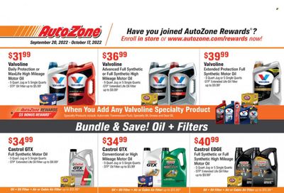 Autozone Weekly Ad Flyer Specials September 20 to October 17, 2022