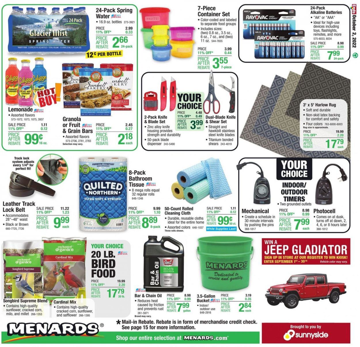 Menards Weekly Ad Flyer Specials September 22 to October 2, 2022