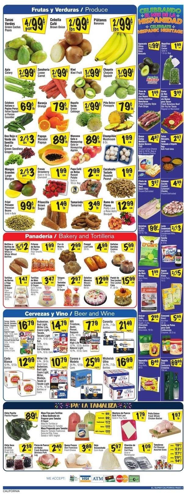 El Super (CA, NM, NV, TX) Weekly Ad Flyer Specials September 21 to September 27, 2022