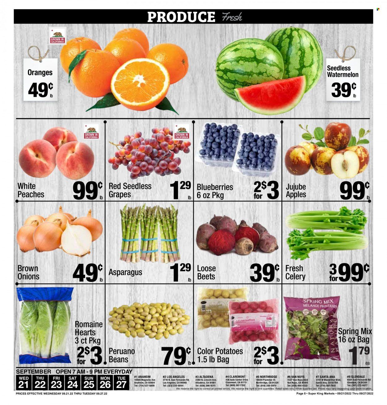 Super King Markets (CA) Weekly Ad Flyer Specials September 21 to September 27, 2022