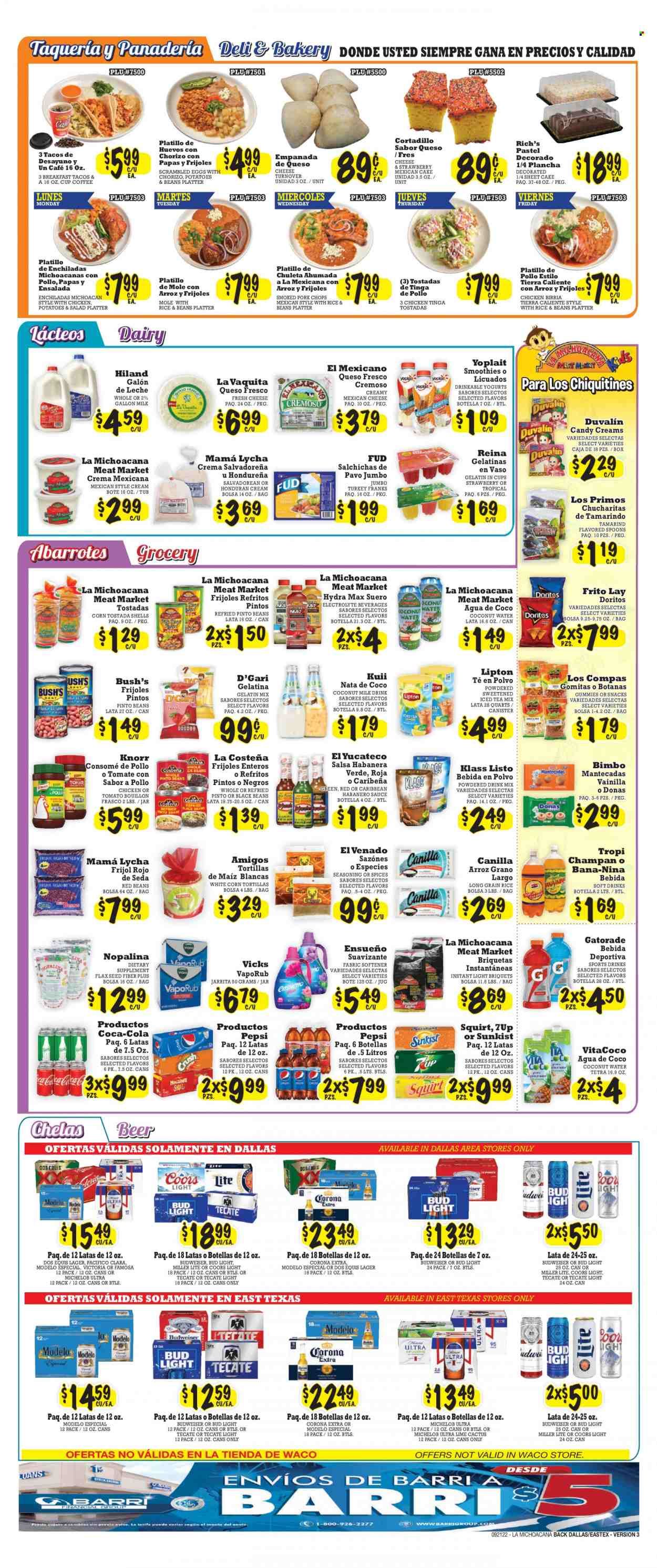 La Michoacana Meat Market (TX) Weekly Ad Flyer Specials September 21 to October 4, 2022