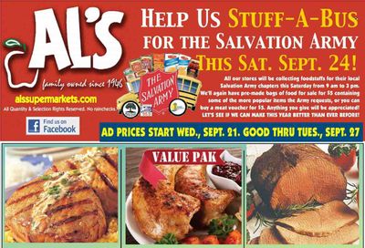 Al's Supermarket (IN) Weekly Ad Flyer Specials September 21 to September 27, 2022
