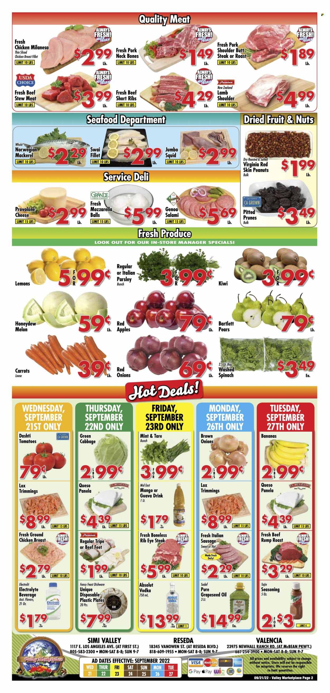 Valley Marketplace (CA) Weekly Ad Flyer Specials September 21 to September 27, 2022