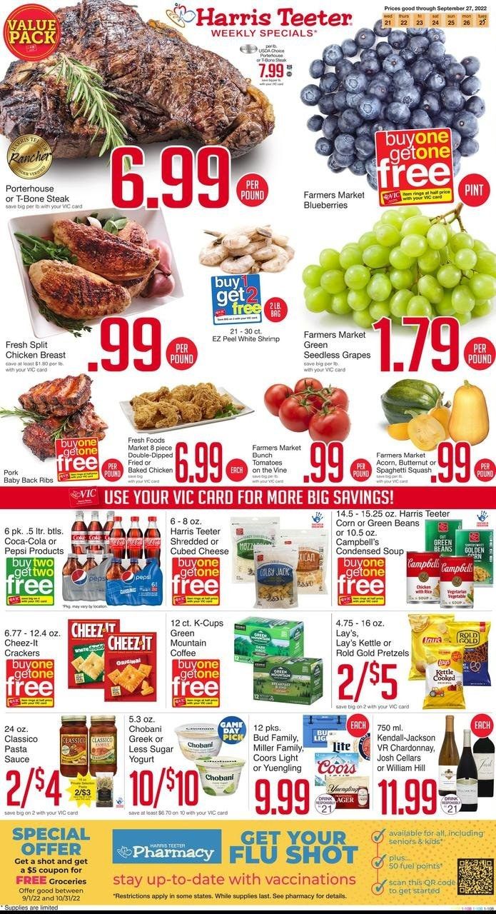 Harris Teeter Weekly Ad Flyer Specials September 21 to September 27, 2022