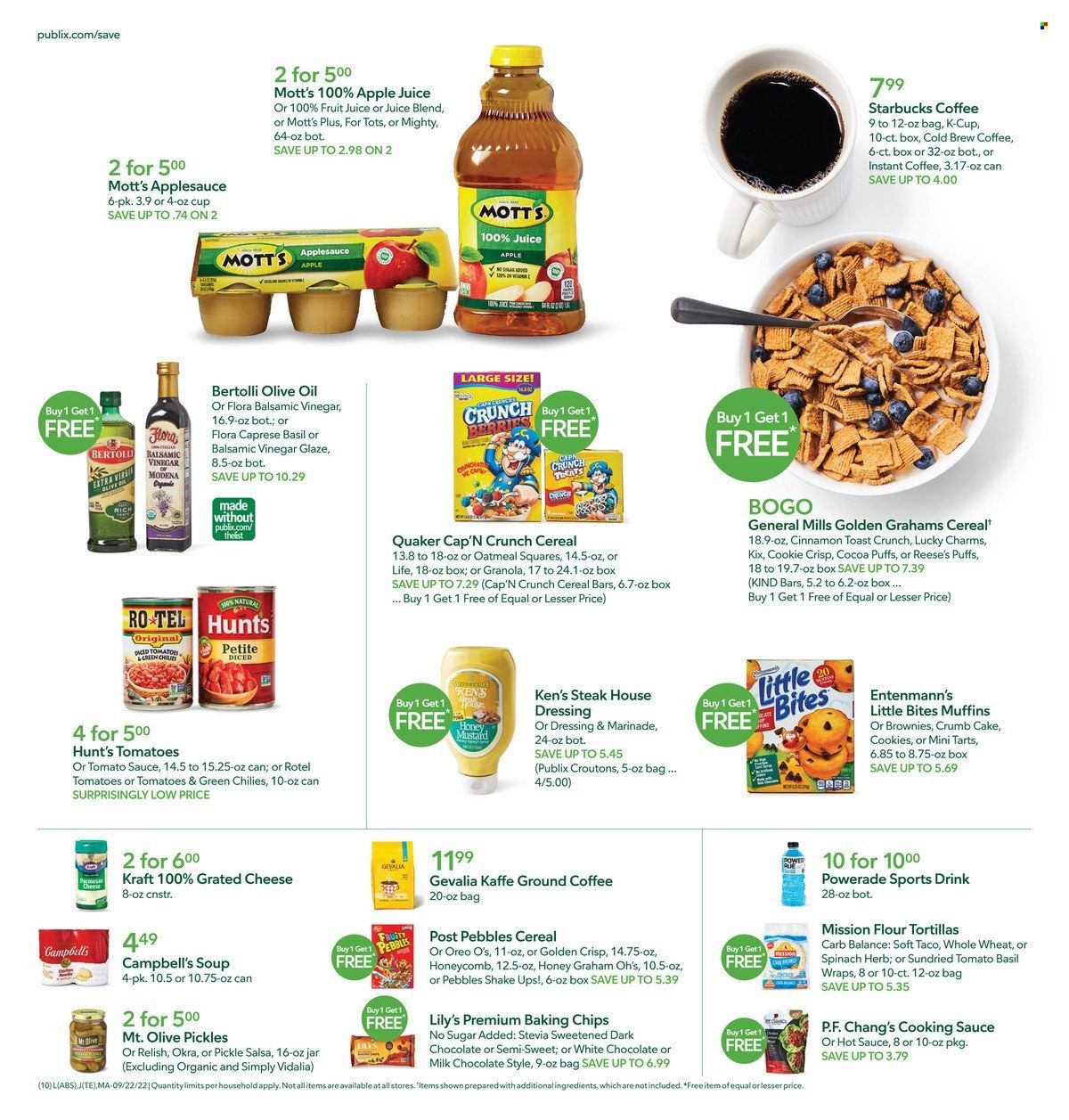 Publix (AL, FL, GA, NC, SC, TN) Weekly Ad Flyer Specials September 22 to September 28, 2022