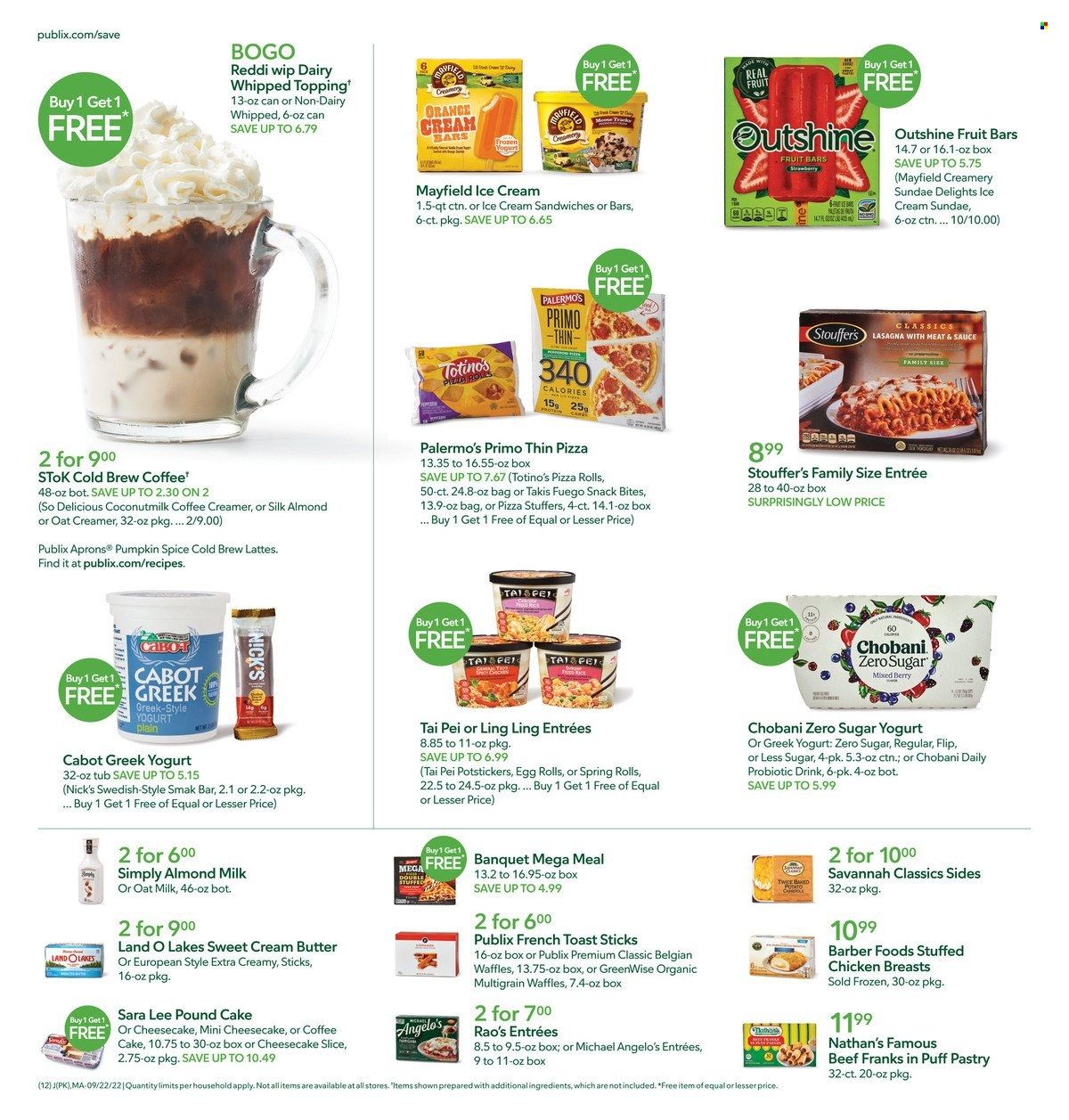 Publix (AL, FL, GA, NC, SC, TN) Weekly Ad Flyer Specials September 22 to September 28, 2022