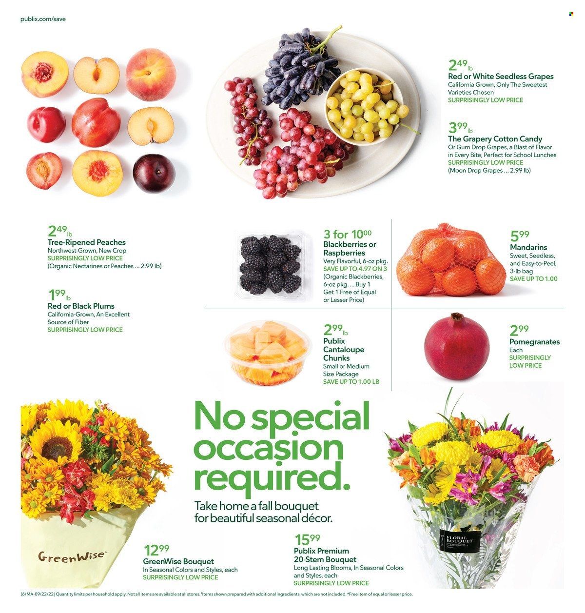 Publix (AL, FL, GA, NC, SC, TN) Weekly Ad Flyer Specials September 22 to September 28, 2022